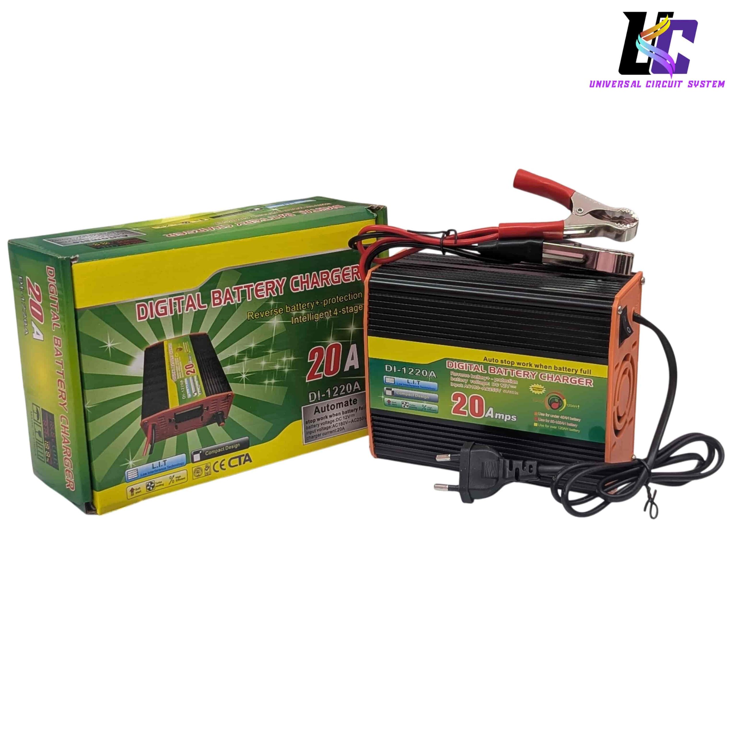 DI-1220A 12V 20A Intelligent Digital Battery Charger