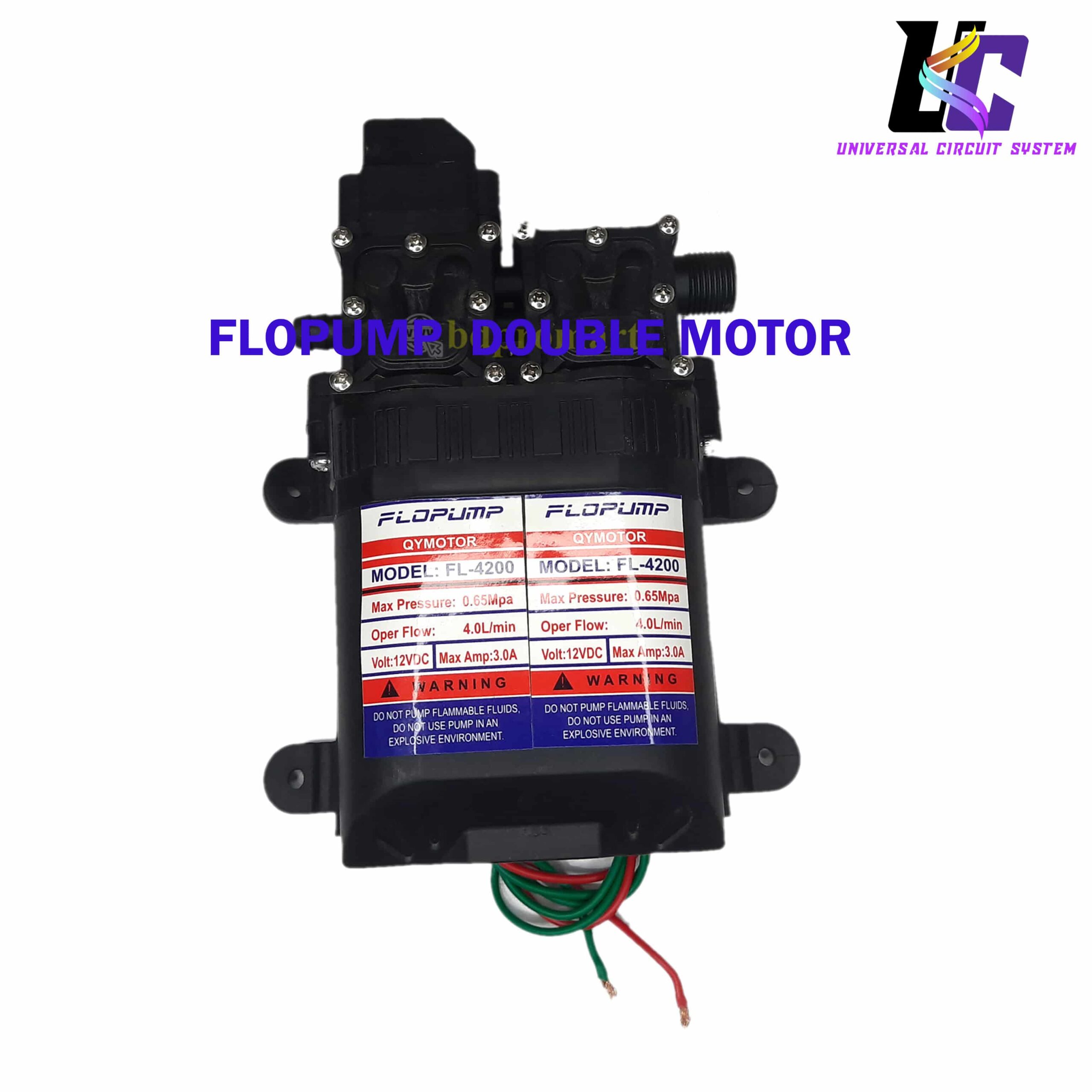FLOPUMP FL-4200 12V DC Double Motor High Pressure Water Pump