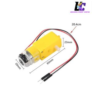 TT Motor DC Gearbox Motor Dual Shaft 200RPM 3V-6V Gear Motor