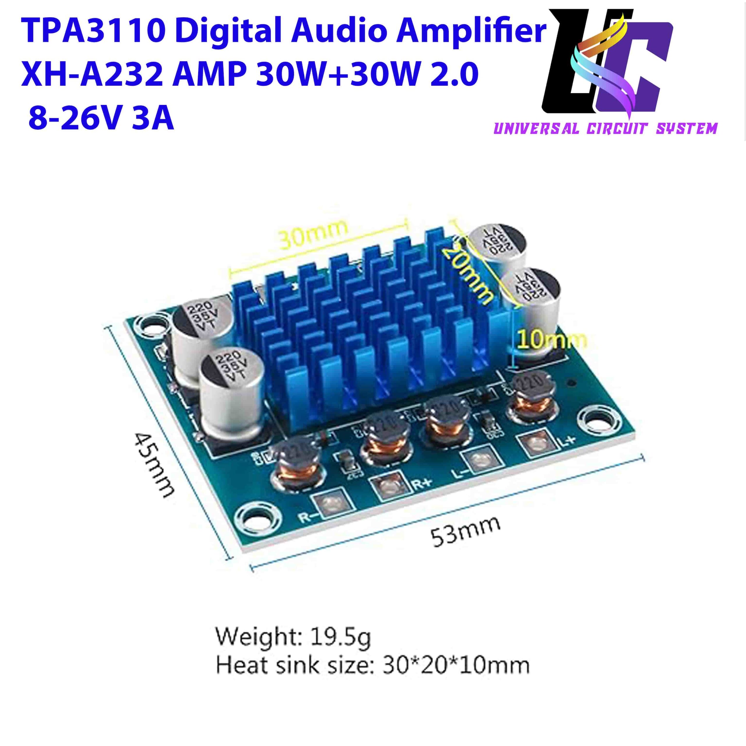 H-A232 TPA3110 Digital Audio Amplifier Board