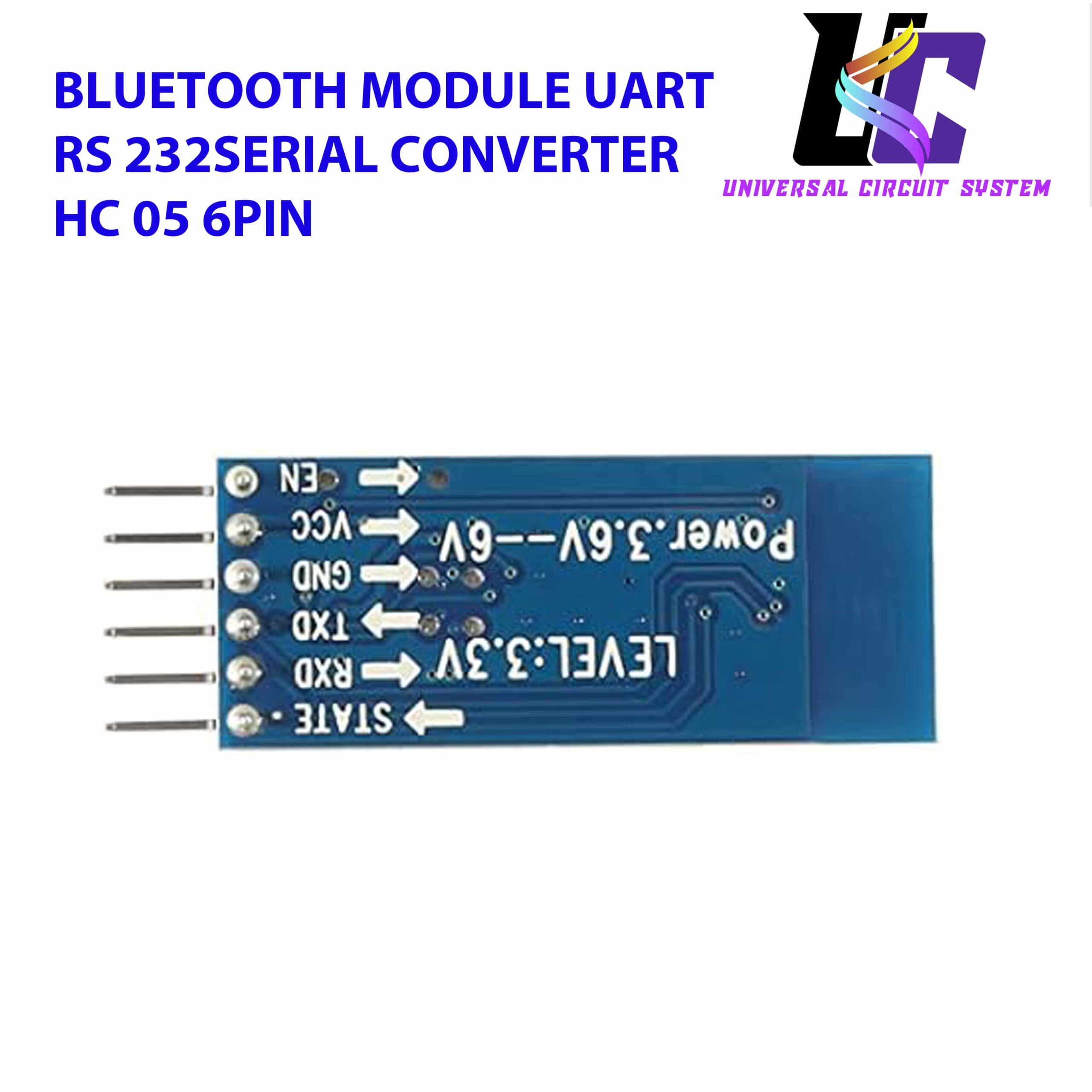 HC-05 6-Pin Bluetooth Wireless Serial Transceiver Module