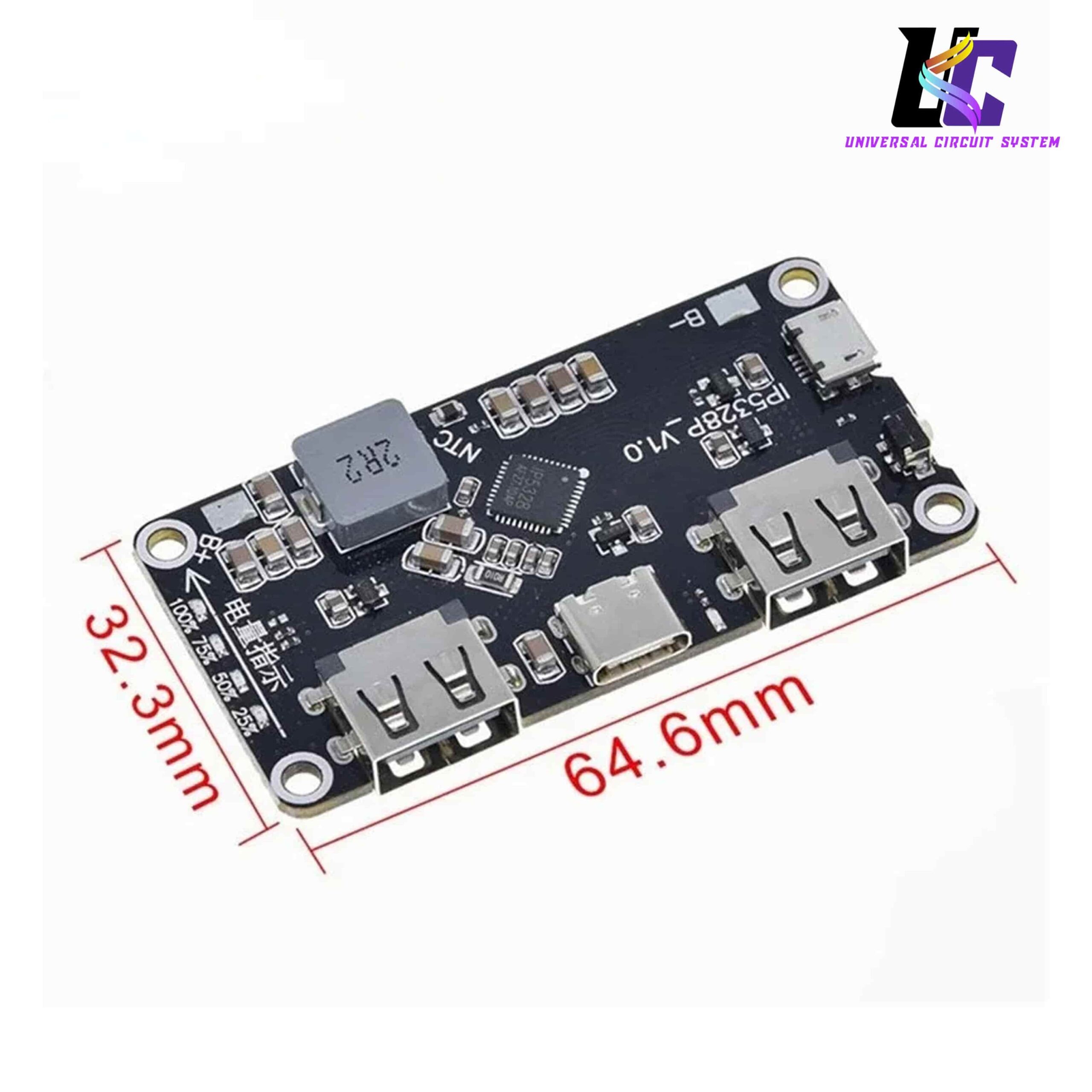 IP5328P Dual USB Fast Charging Power Bank Module