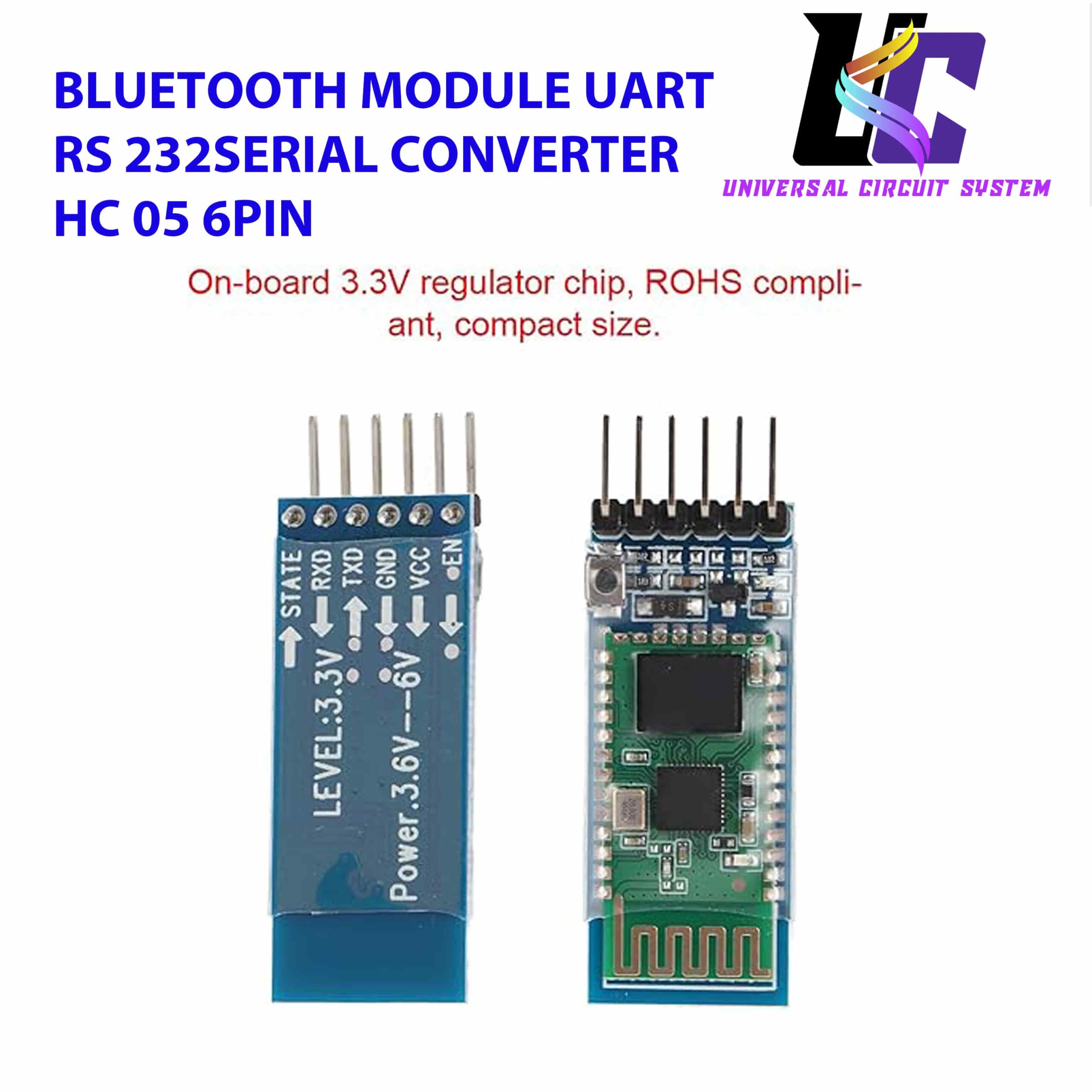 HC-05 6-Pin Bluetooth Wireless Serial Transceiver Module