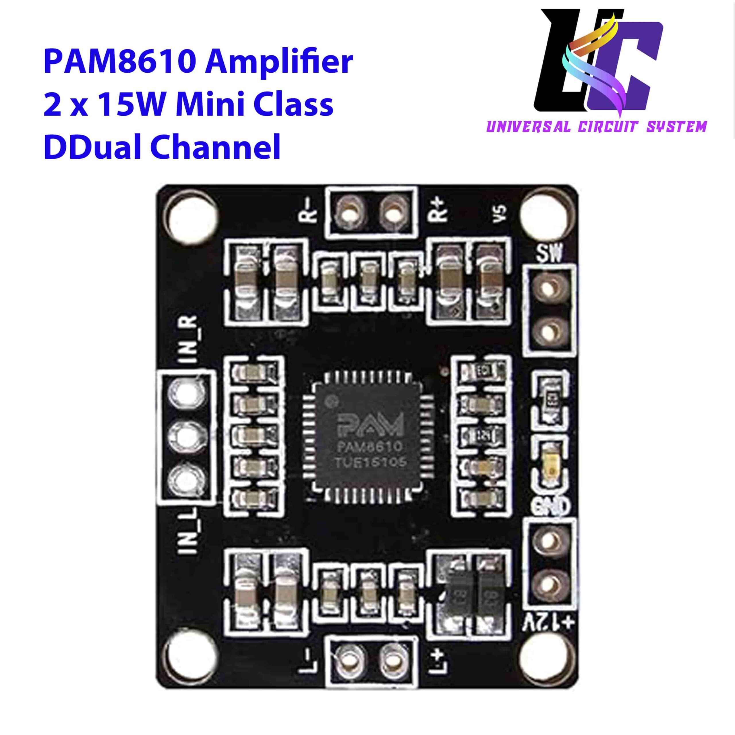 PAM8610 2x15W Dual Channel Mini Class D Digital Audio Amplifier Board