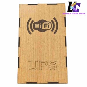 Mini DC UPS for Wi-Fi Router with Laser-Cut Wooden Enclosure