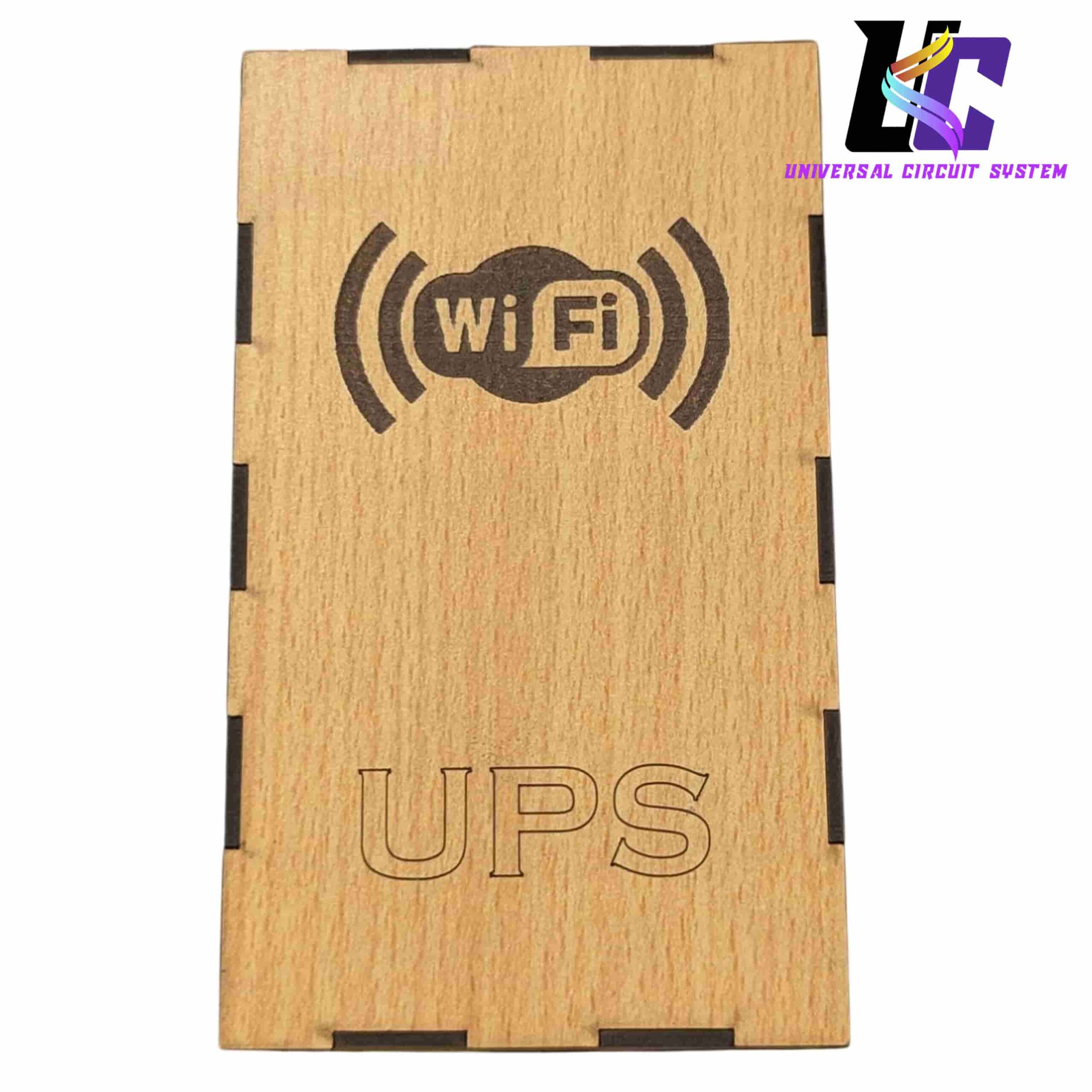 Mini DC UPS for Wi-Fi Router with Laser-Cut Wooden Enclosure