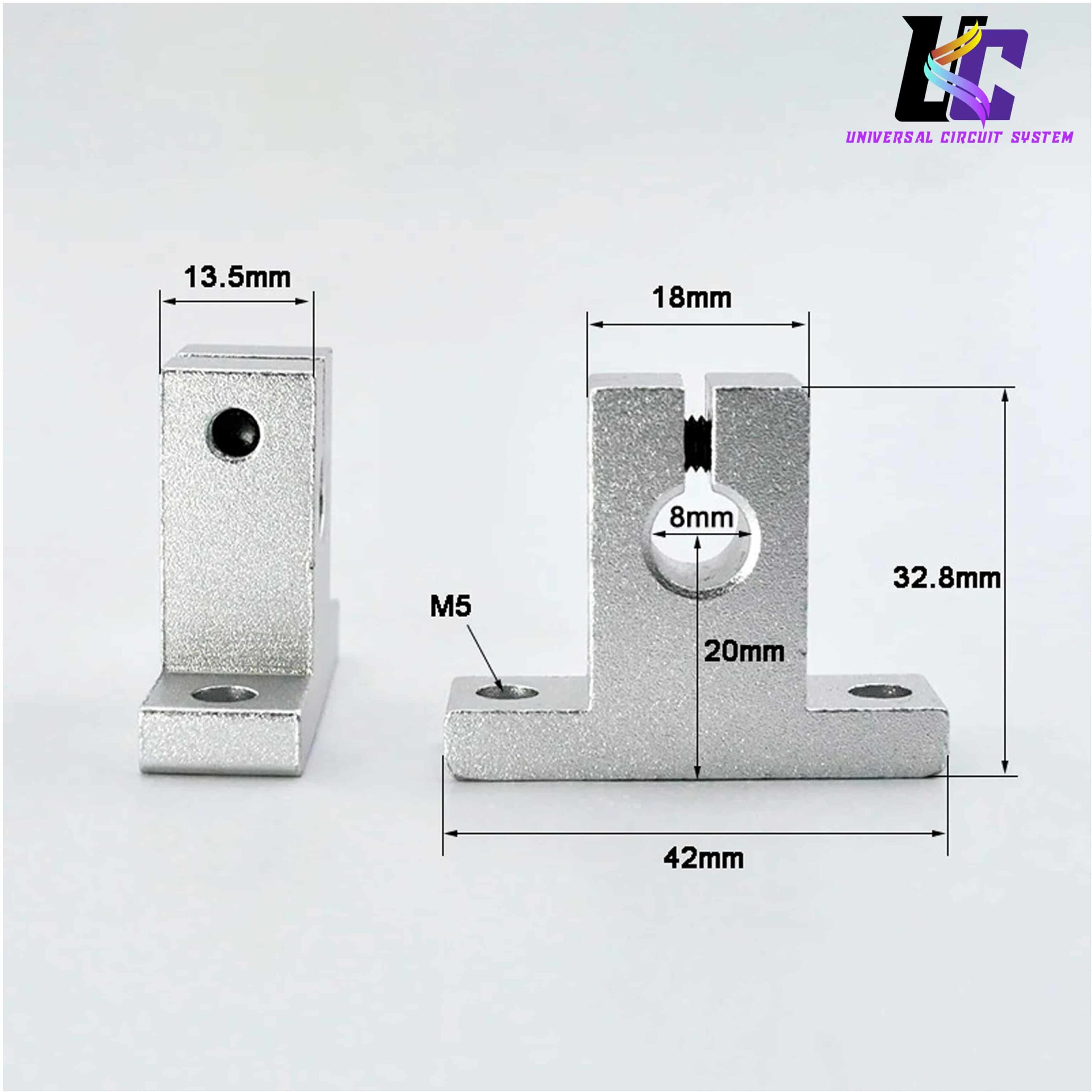 SK8 8mm Aluminum Linear Rail Shaft Support Bracket