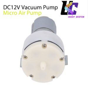DC 12V Micro Vacuum Pump High Pressure Mini Air Pump with Metal Mounting Bracket for DIY Aquarium and Medical Devices