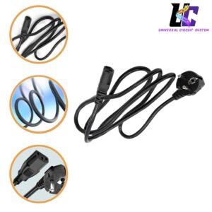 EU Schuko to C13 Power Cord Heavy Duty 3-Pin PC Monitor Extension Cable
