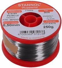 Stannol 2630 Leaded Rosin Core Solder Wire 0.50mm 250g