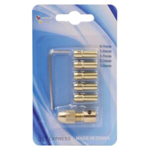 7pcs Brass Drill Chuck Collet Set 0.5mm-3.0mm with Allen Wrench for Mini Rotary Tool Motor