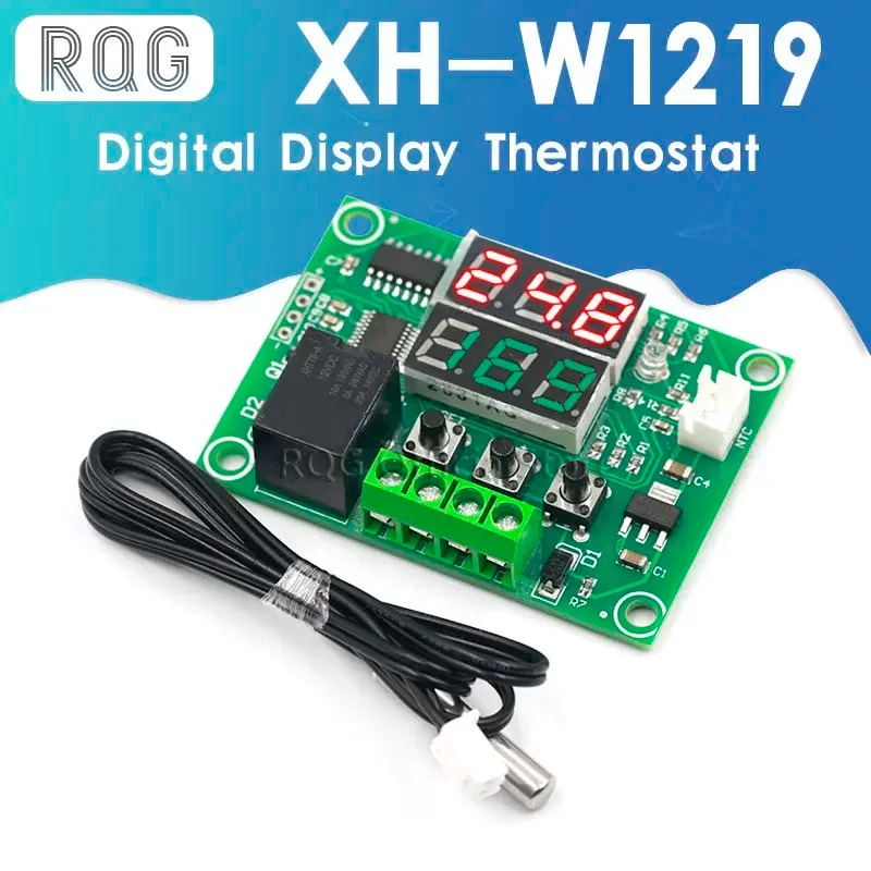 XH-W1219 Dual Display Digital Temperature Controller Module with NTC Sensor Probe