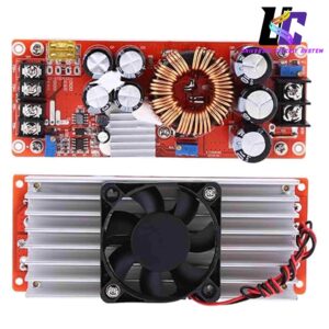1500W 30A DC-DC Step-Up Boost Converter Module with Cooling Fan