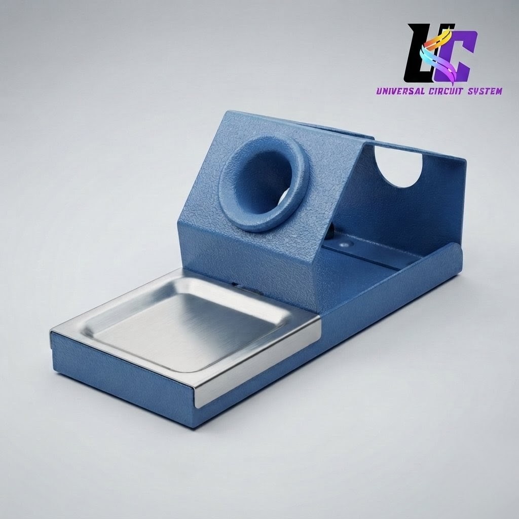 Heavy Duty Metal Soldering Iron Stand Holder with Sponge Tray