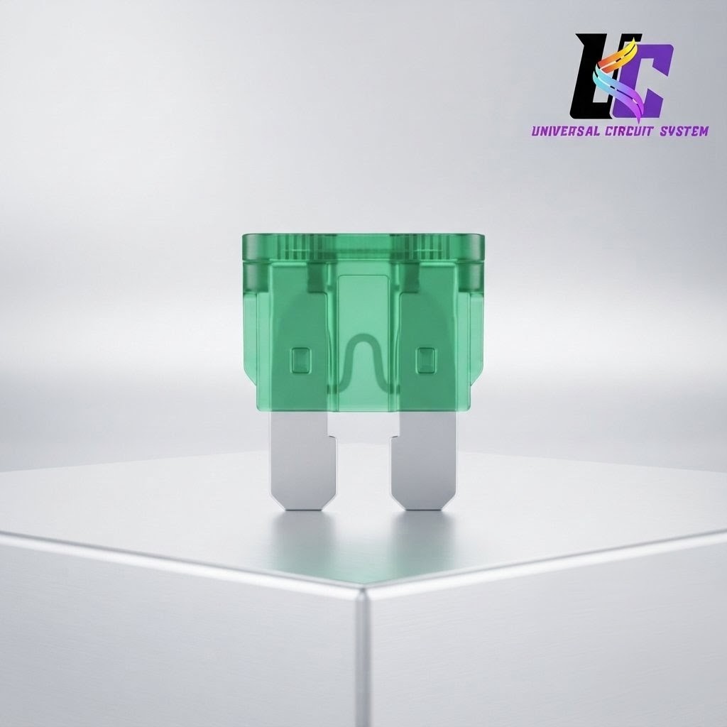 30 Amp Green Standard Automotive Blade Fuse.