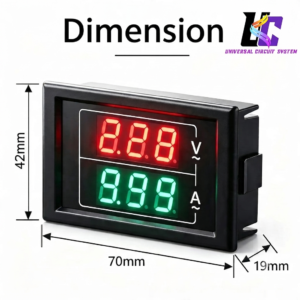 AC 50-500V 100A Dual LED Digital Voltmeter Ammeter Gauge Panel Meter