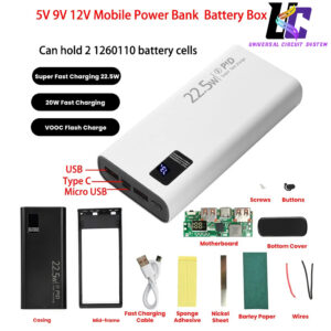 DIY 22.5W Fast Charging Mobile Power Bank Case Kit