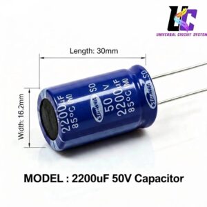 SAMWHA SD 2200µF 50V Aluminum Electrolytic Capacitor