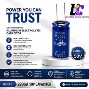 SAMWHA SD 2200µF 50V Aluminum Electrolytic Capacitor