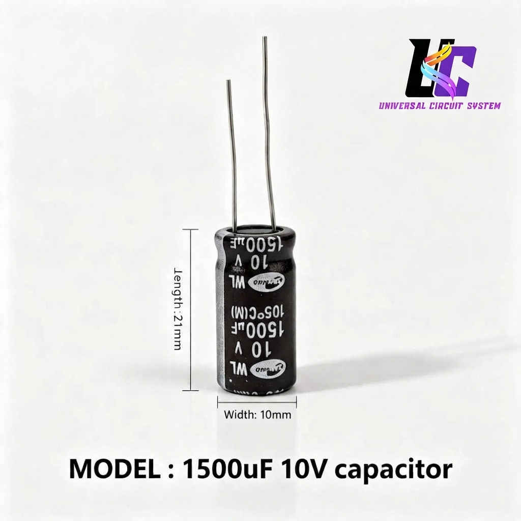 1500uF 10V Electrolytic Capacitor