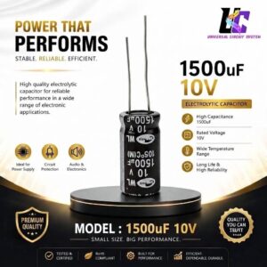 1500uF 10V Electrolytic Capacitor
