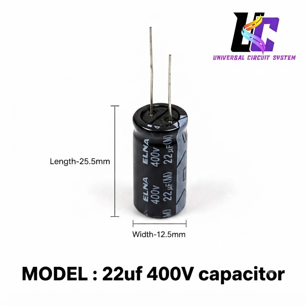 22µF 400V electrolytic capacitor
