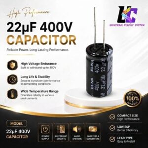 22µF 400V electrolytic capacitor