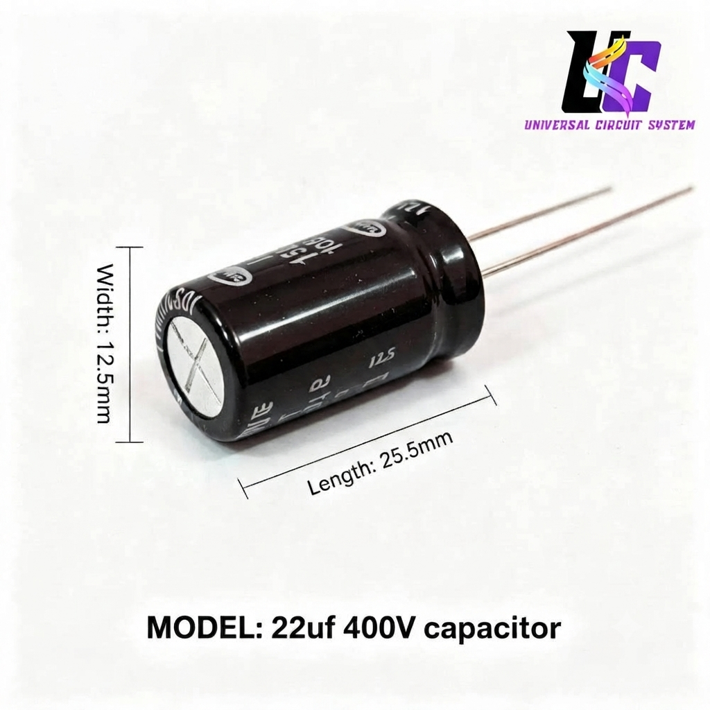22µF 400V electrolytic capacitor