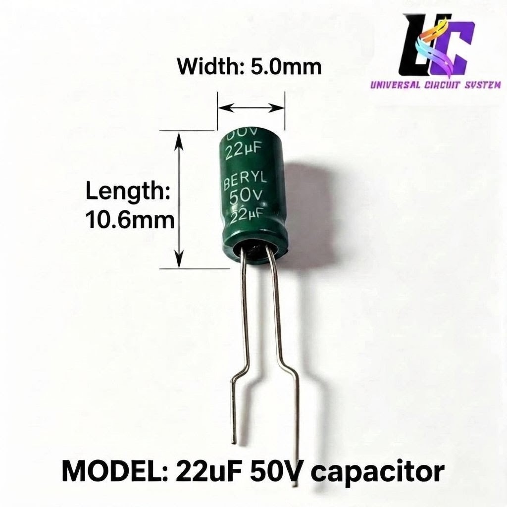 22µF 50V Electrolytic Capacitor