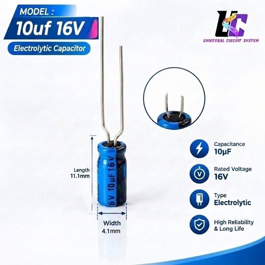10µF 16V Electrolytic Capacitor