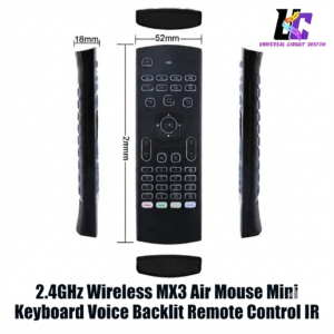 2.4GHz Wireless MX3 Air Mouse Mini Keyboard Voice Backlit Remote Control IR