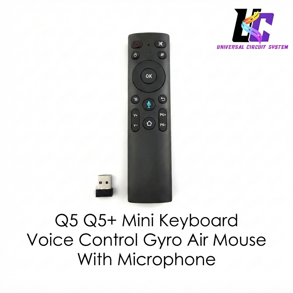 Q5 / Q5+ Mini Keyboard Voice Control Gyro Air Mouse With Microphone