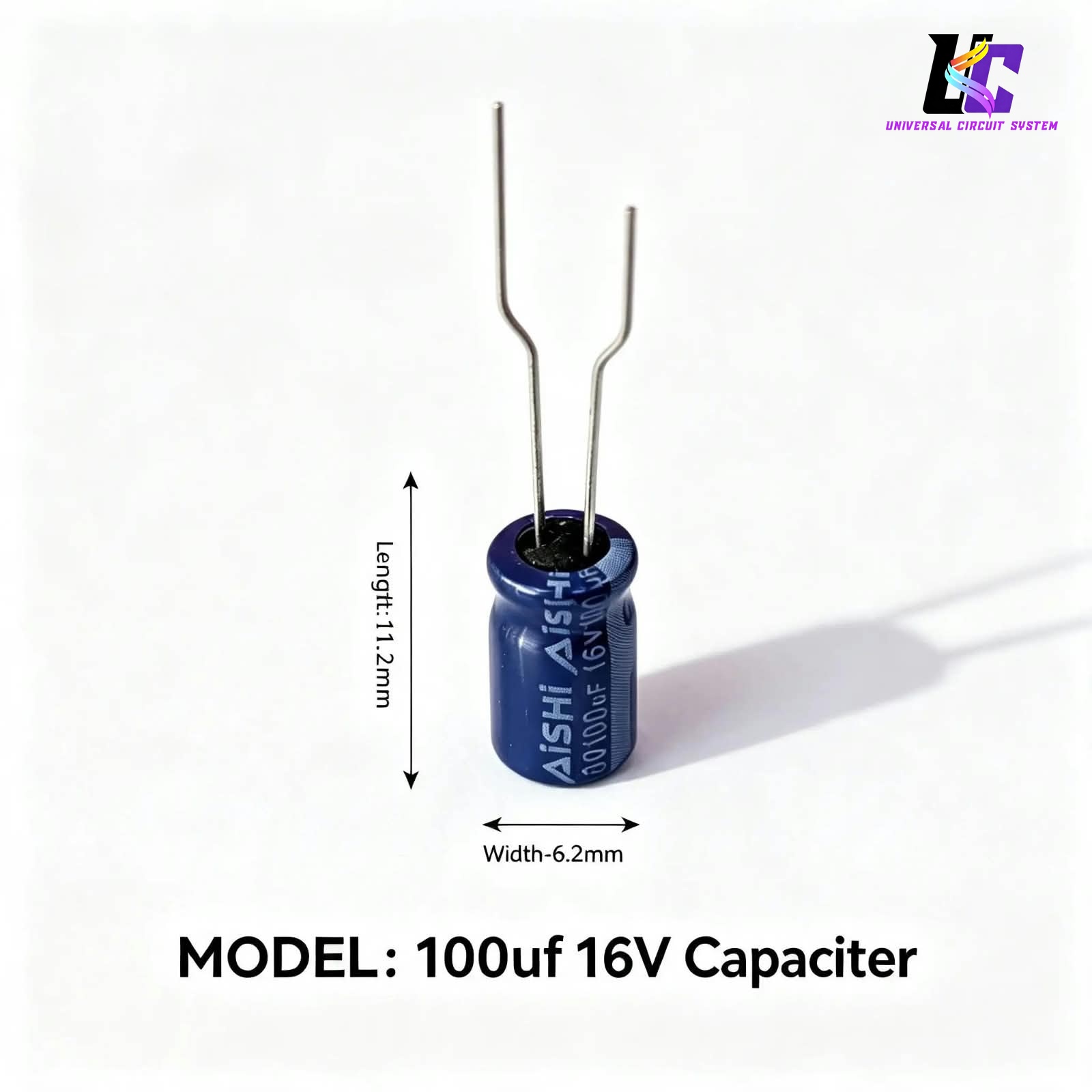 100uF 16V Aluminum Electrolytic Capacitor