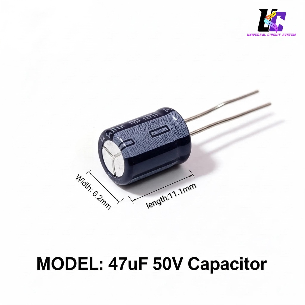 47µF 50V Electrolytic Capacitor (6.2x11.1mm)