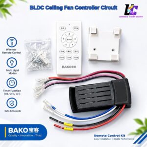 BLDC Ceiling Fan Controller Circuit and Remote Control Kit