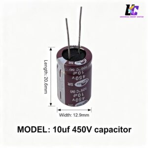 10µF 450V electrolytic capacitor