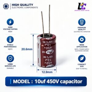 10µF 450V electrolytic capacitor