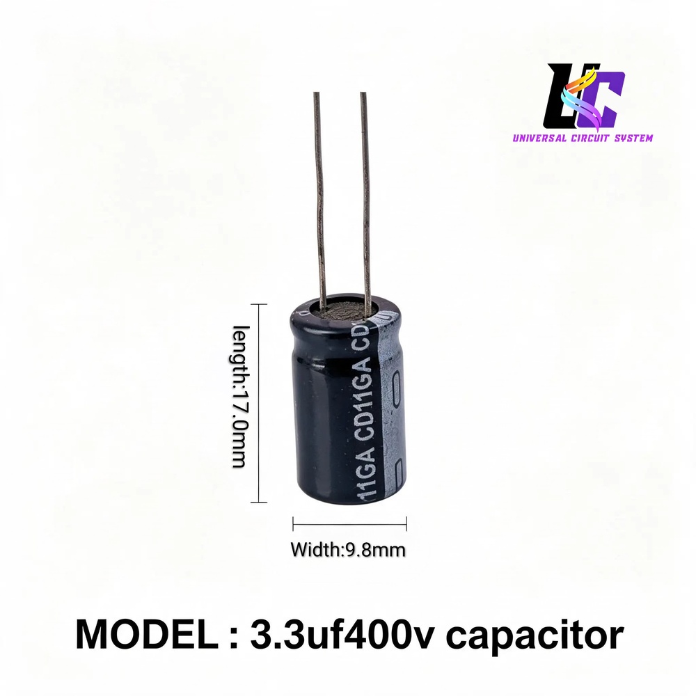 3.3µF 400V Aluminum Electrolytic Capacitor