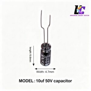 10 µF 50 V electrolytic capacitor