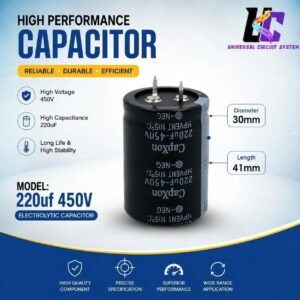 CapXon 220µF 450V Snap-in Electrolytic Capacitor