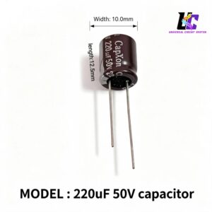 220µF 50V aluminum electrolytic capacitor