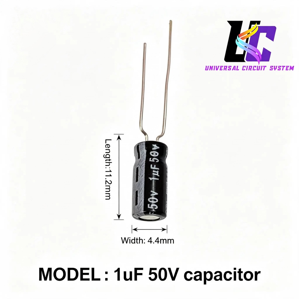 1µF 50V electrolytic capacitor