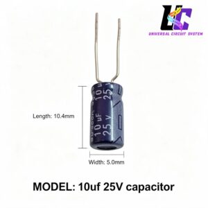 10 µF 25V Electrolytic Capacitor