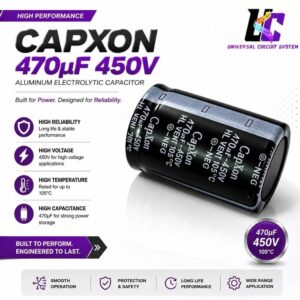 470µF 450V aluminum electrolytic capacitor