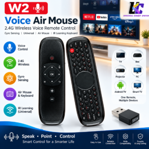 W2 Voice air Mouse 2.4G Wireless Voice Remote Control Gyro Sensing Universal Air Mouse IR Learning Keyboard
