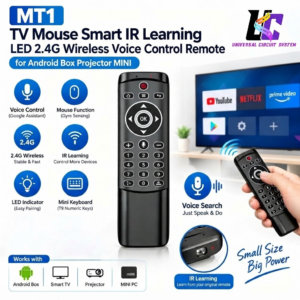 MT1 TV Mouse Smart IR Learning LED 2.4G Wireless Voice Control Remote for Android Box Projector MINI