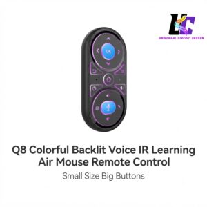 Q8 Colorful Backlit Voice IR Learning Air Mouse Remote Control