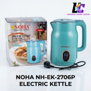 NOHA NH-EK-2706P Electric Kettle 3.0L 1500W Double Wall Stainless Steel Water Boiler with Digital Temperature Display